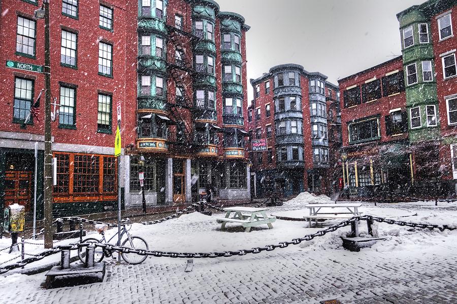 Snow in the North End Boston MA Photograph by Toby McGuire