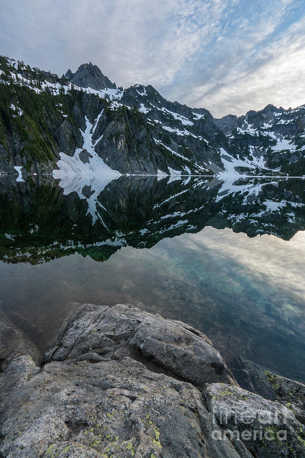 Fall Photograph - Snow Lake Chair Peak Dusk Reflection by Mike Reid