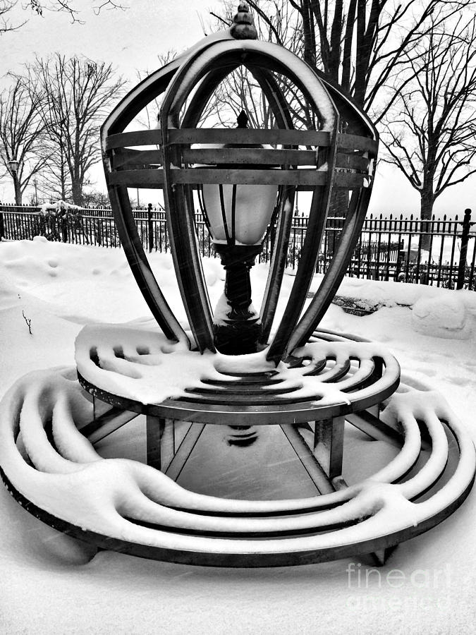 Snow Lantern, Battery Park City Photograph by Debra Banks