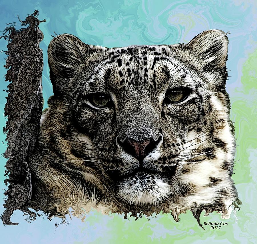 Snow Leopard Digital Art by Artful Oasis