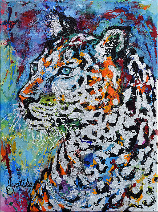 Snow Leopard  Painting by Jyotika Shroff