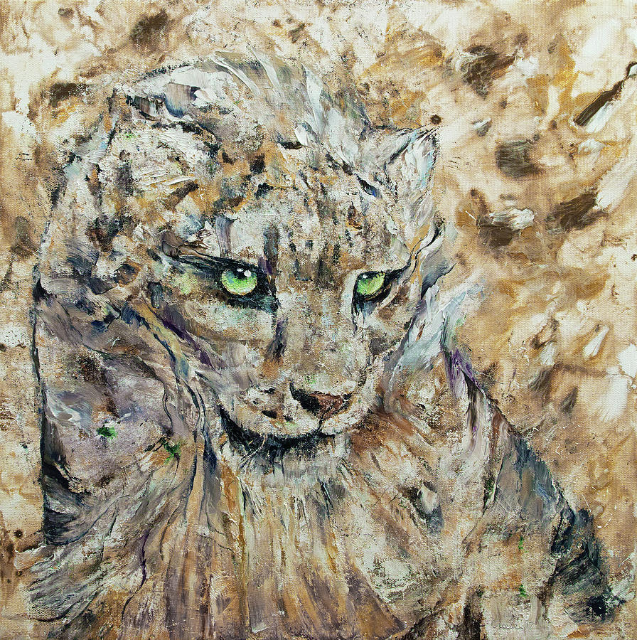 Leopard Painting - Snow Leopard by Michael Creese