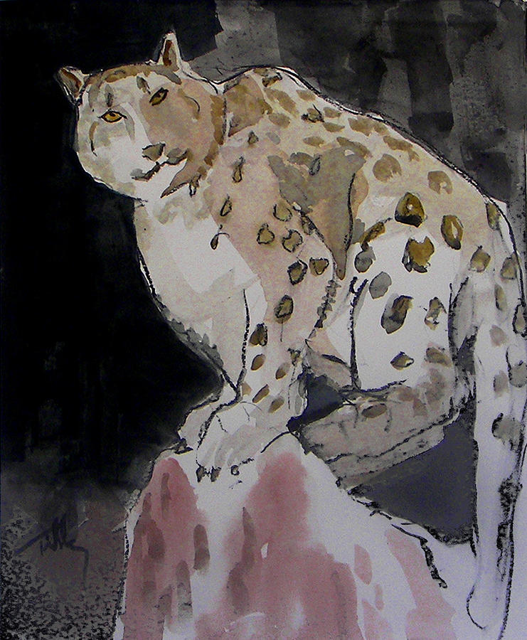Animal Painting - Snow Leopard by Thomas Tribby
