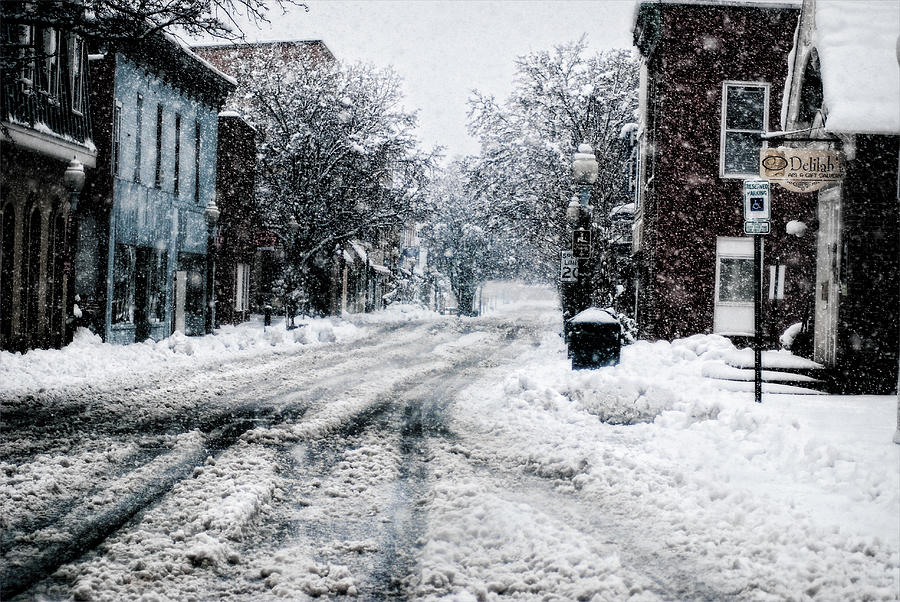 Snowstorm Photograph - Snow Main by Teresa Henry