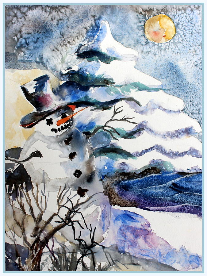 Frostys Night Out Painting by Mindy Newman