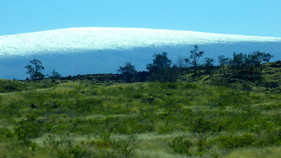 Snowy Mauna Loa Photograph by Karen Nicholson