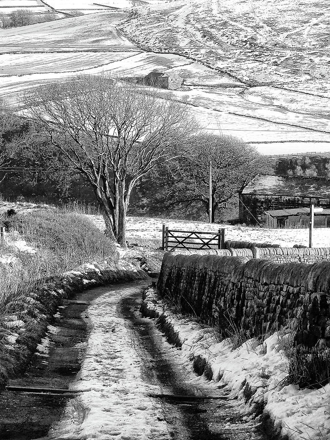 Winter Photograph - Snow on Badger Lane by Philip Openshaw