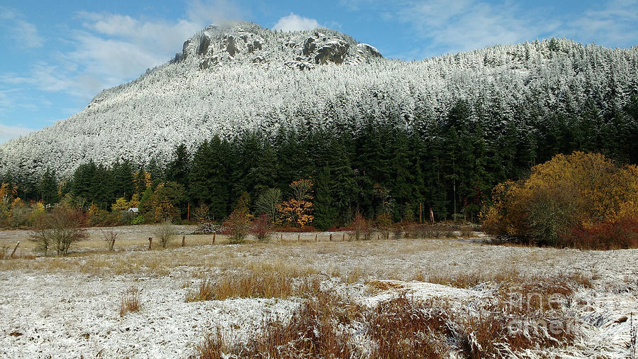 Snow on Mt. Maxwell Photograph by Mark Alan Perry