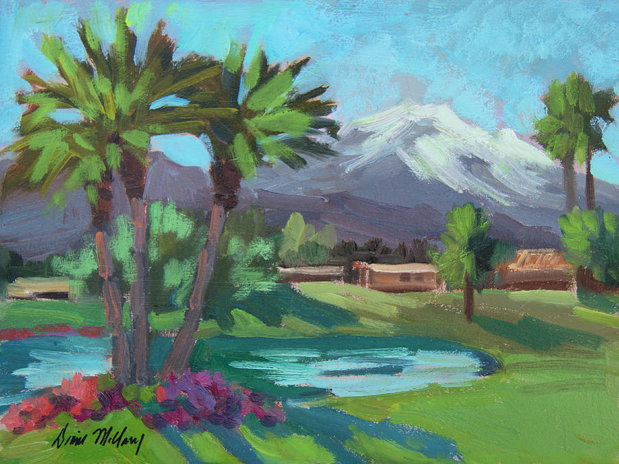 Snow on Mt. San Jacinto Painting by Diane McClary