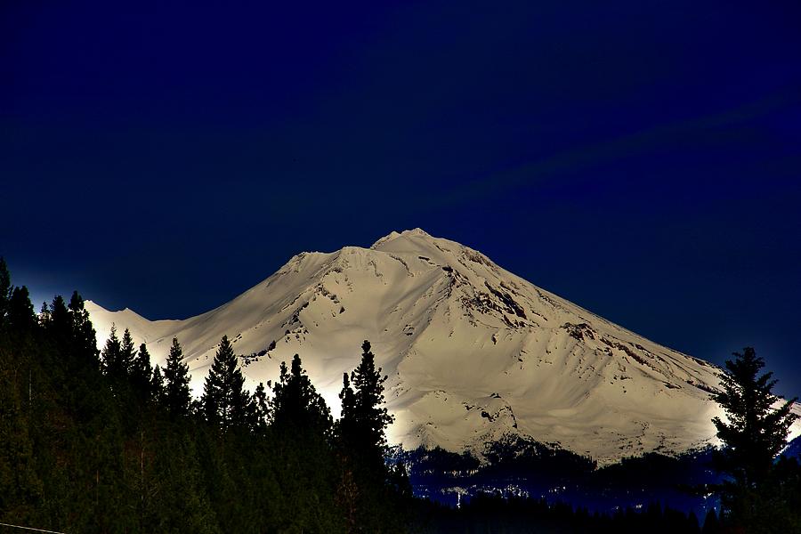 Snow On Shasta Photograph