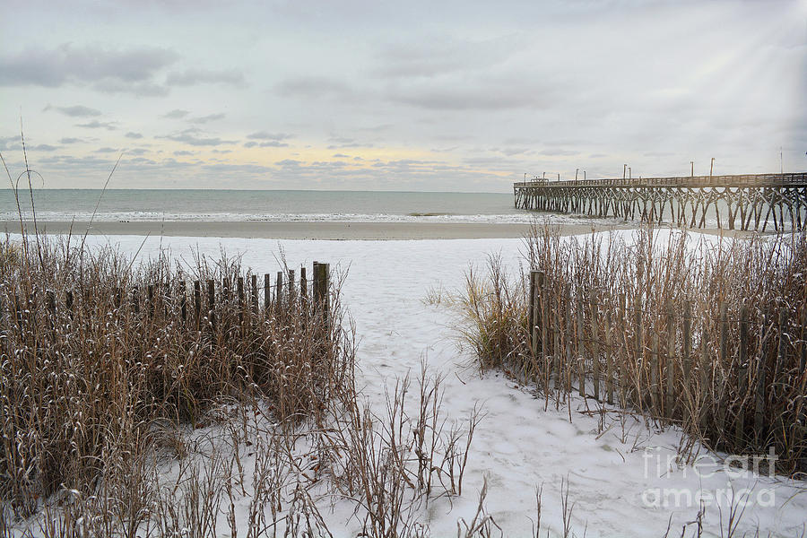 Snow On The Beach 7 Photograph by Kathy Baccari