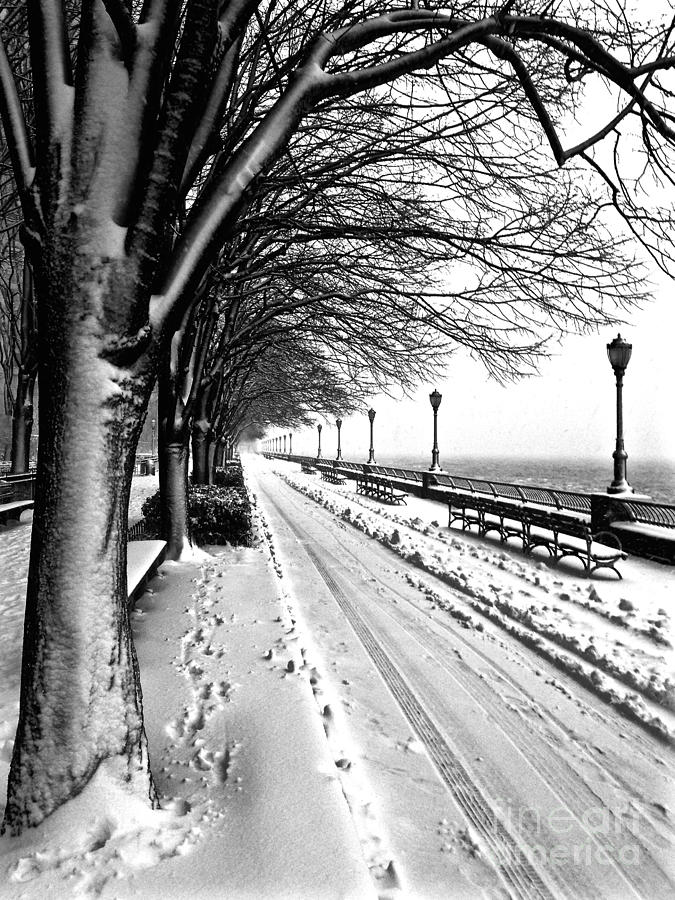 Snow on the Promenade, New York Photograph by Debra Banks