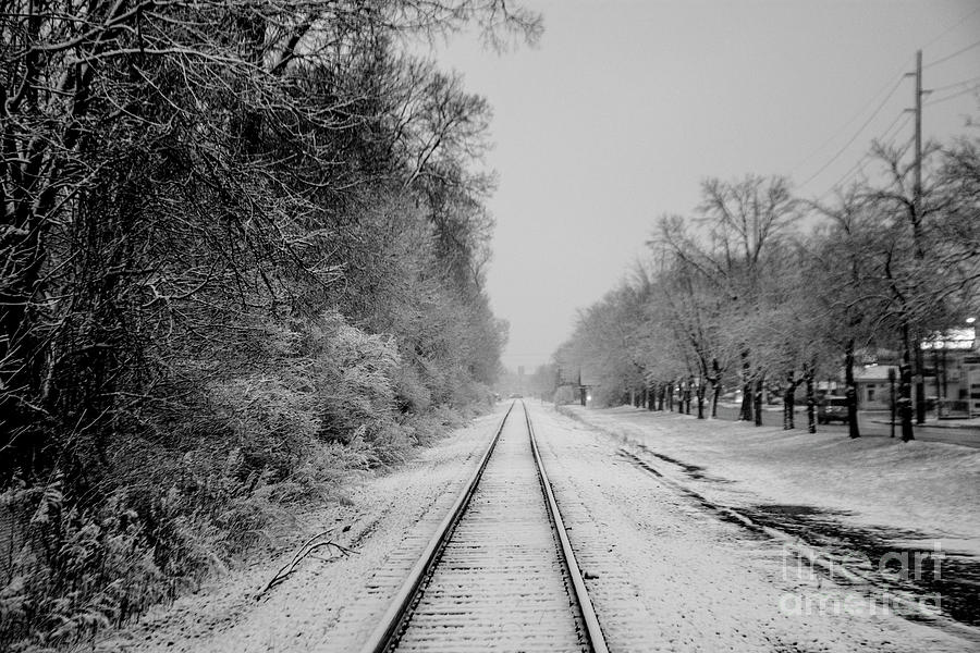 Snow on the Tracks Photograph by FineArtRoyal Joshua Mimbs