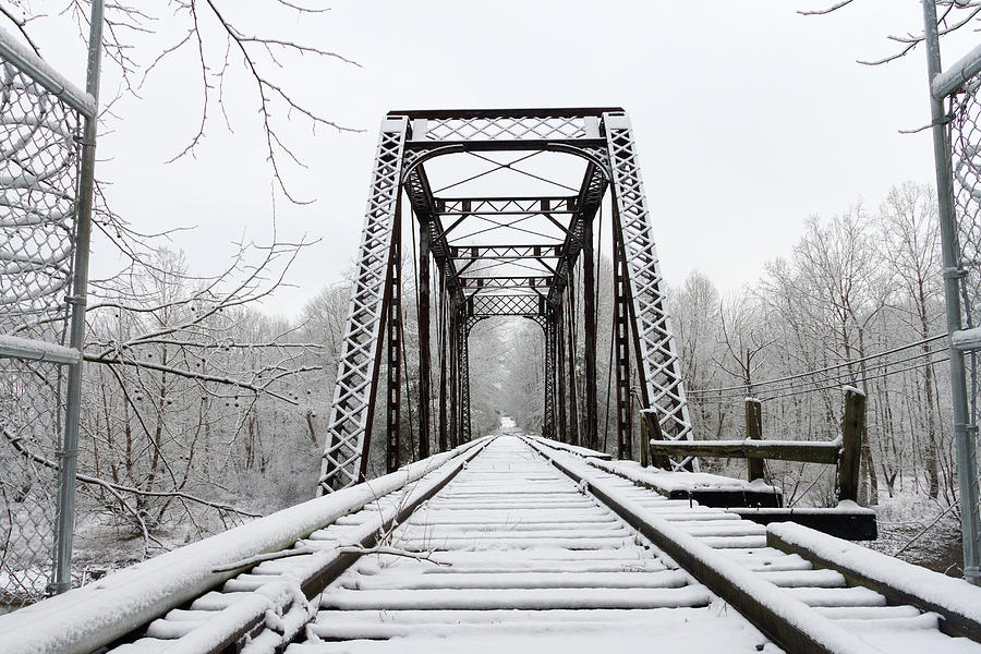 Snow on the Trestle Photograph by Kelly Kennon