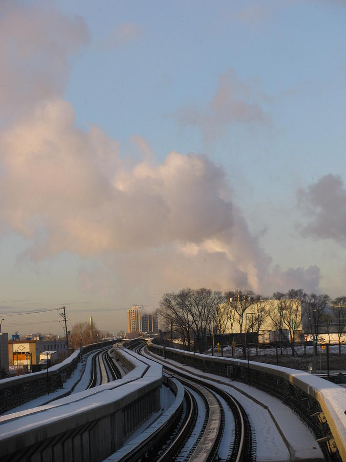 Snow On Tracks Photograph by Alfred Ng