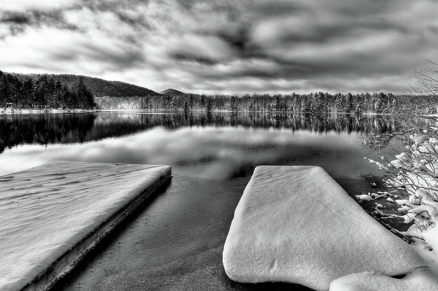 Snow on West Lake Photograph by David Patterson