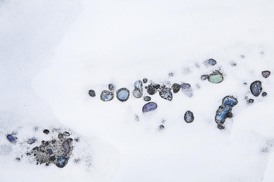 Snow Pebbles Left Photograph by Theresa Tahara