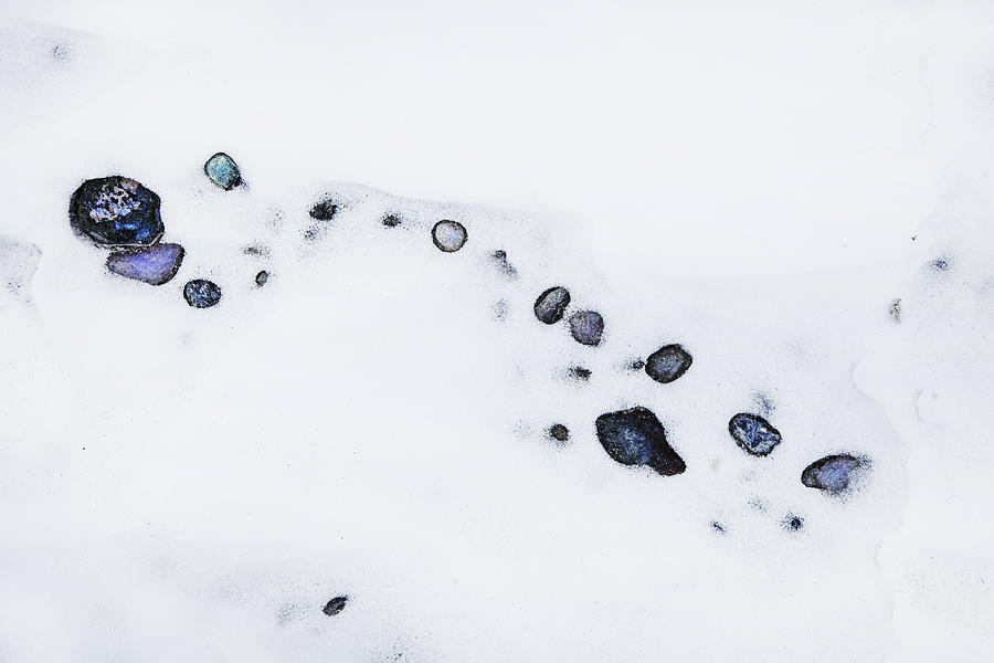 Snow Pebbles Right Photograph by Theresa Tahara