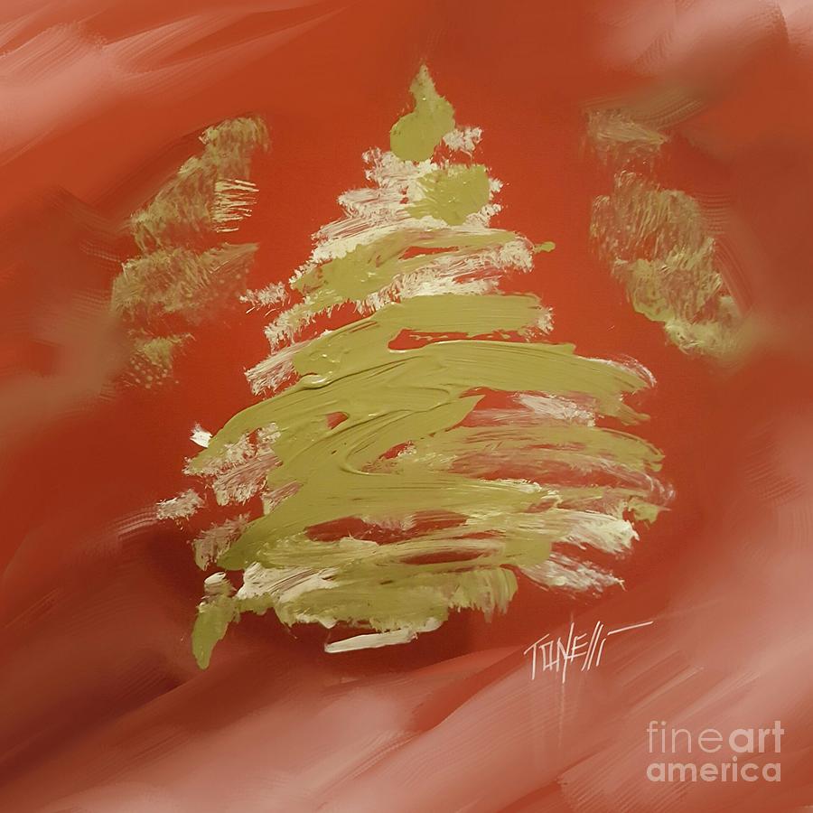 Snow Pine Trees Painting by Mark Tonelli
