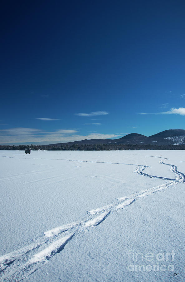 Snow Shoeing on the Lake Photograph by Alana Ranney