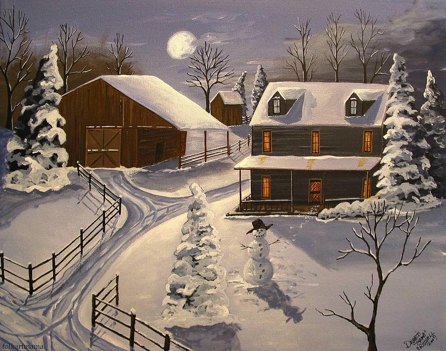 Snow - Silence And Warmth Painting by Debbie Criswell