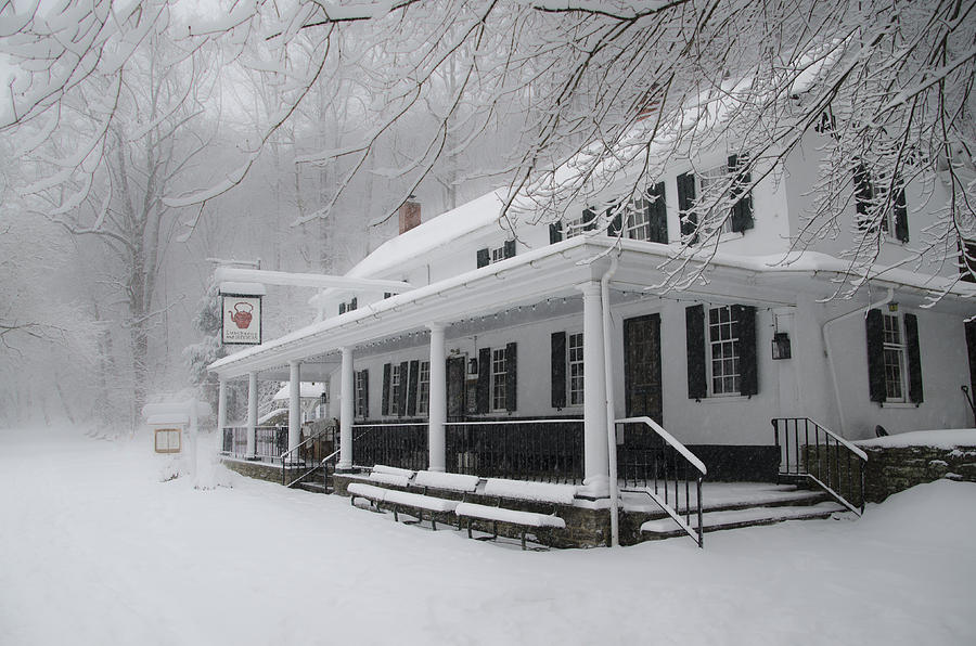 Snow Storm at Valley Green Inn Photograph by Bill Cannon