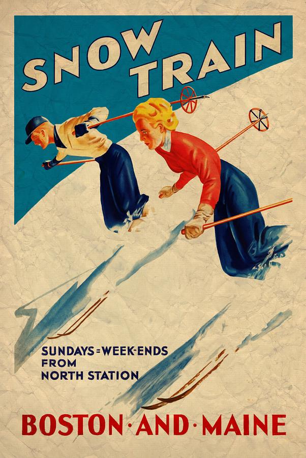 Snow Train - Vintagelized by Vintage Advertising Posters Snow Train - Vintagelized by Vintage Advertising Posters