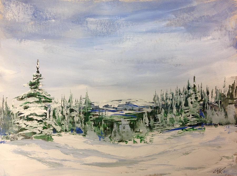 Snow Up Top Painting by Desmond Raymond