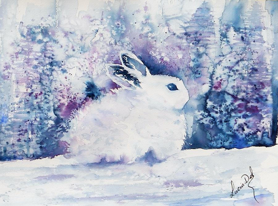 Rabbit Painting - Snow White by Lucia Del
