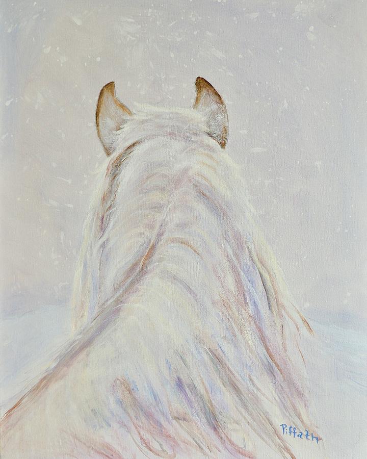 Snow Pony Painting by Patricia Piffath