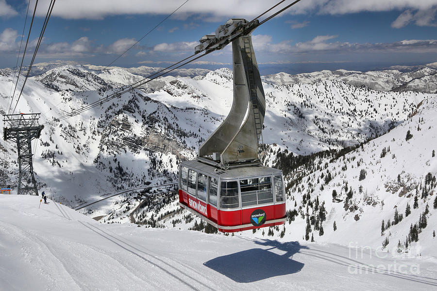 Snowbird Ski Resort Photograph - Snowbird Hidden Peak Tram by Adam Jewell