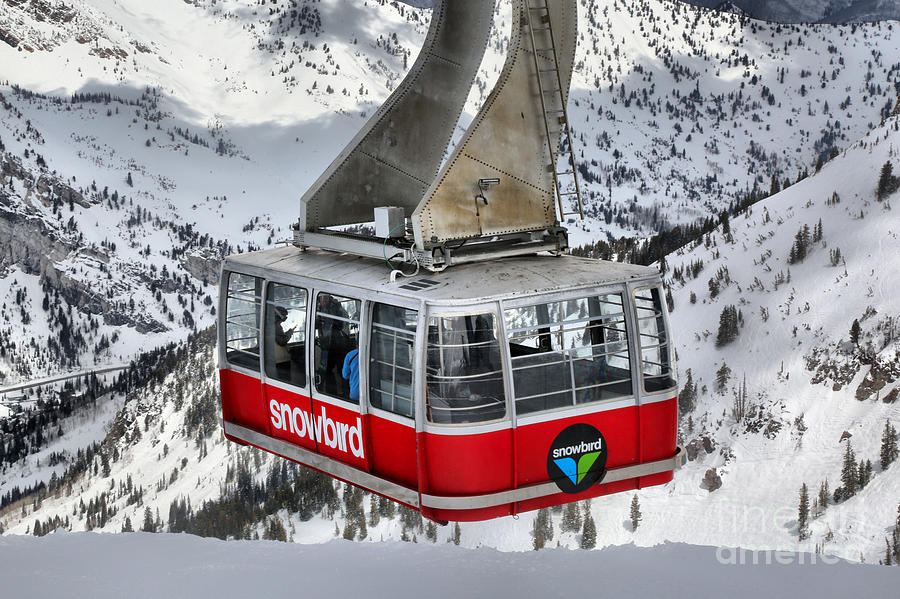 Snowbird Ski Resort Tram Car Photograph by Adam Jewell