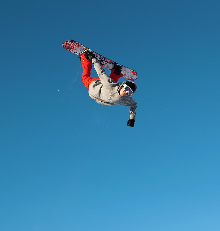 Snowboard Jumping Photograph