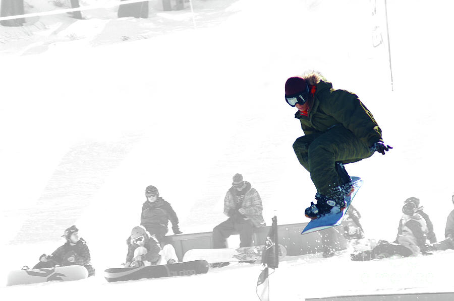 Snowboard With A Crowd Photograph