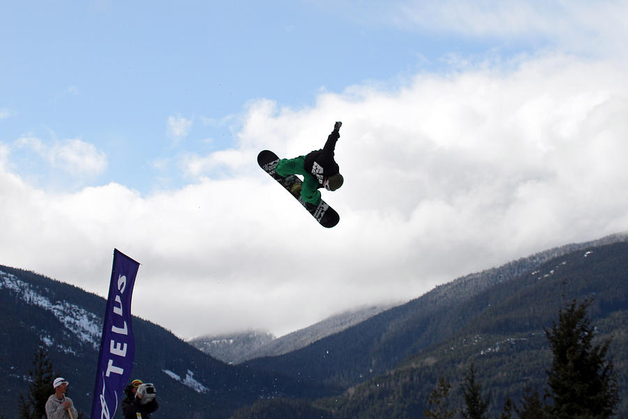 Winter Photograph - Snowboarder at the Telus snowboard festival Whistler 2010 by Pierre Leclerc Photography