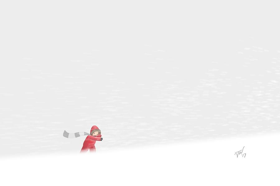 Snowboy Digital Art by John Wills