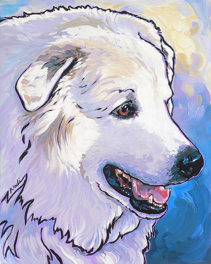 Snowdoggie Painting by Nadi Spencer