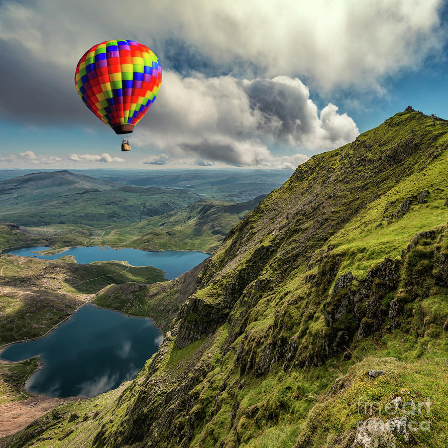 Mountain Photograph - Snowdon Hot Air Balloon by Adrian Evans