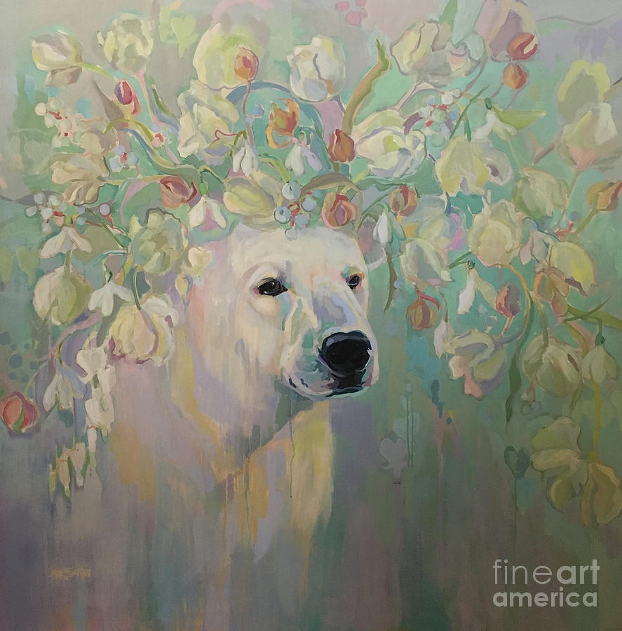 Spring Painting - Snowdrop by Kimberly Santini