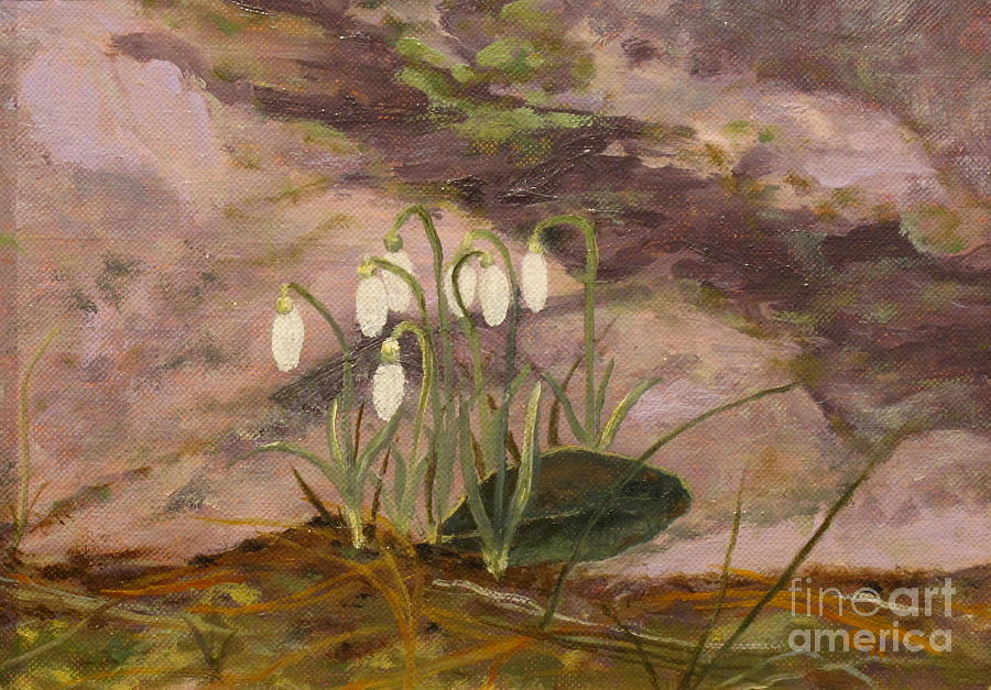 Snowdrops Painting by Joan Cole - Fine Art America