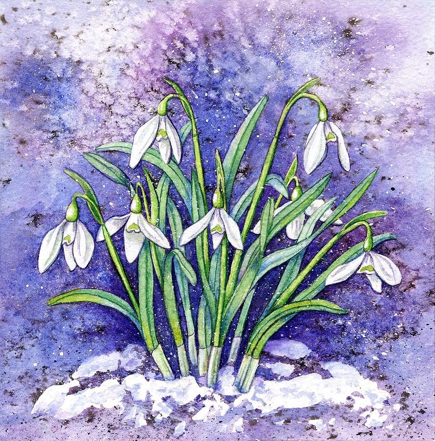 Winter Painting - Snowdrops by Lynne Henderson