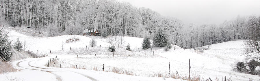 Winter Landscape Photograph - Snowed In by Alan Lenk