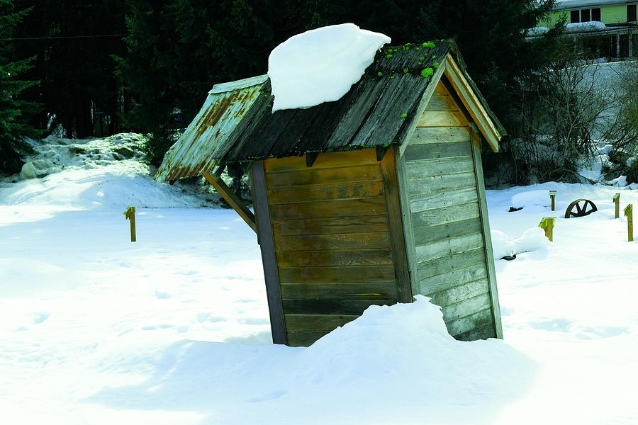Snowed in outhouse Photograph by Jeff Swan