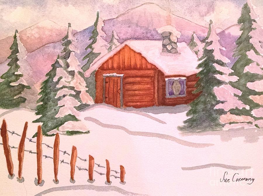 Snowed In Painting by Sue Carmony