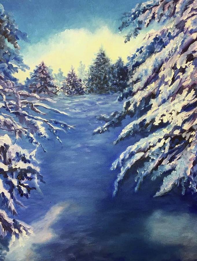 Snowfall Painting by Joyce Timberlake - Pixels