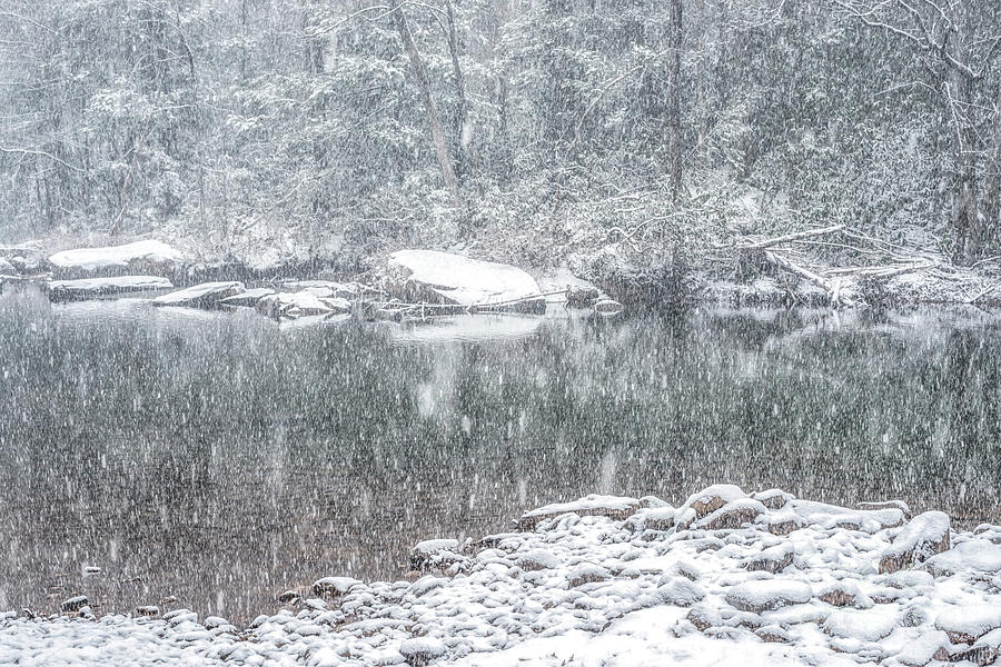 Snowfall on Williams River  Photograph by Thomas R Fletcher