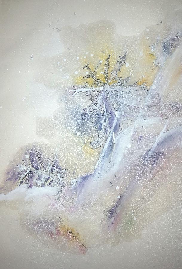 Snowflake  album Painting by Debbi Saccomanno Chan