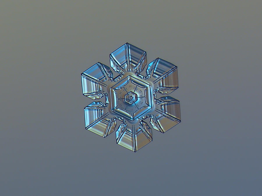 Snowflake photo - Winter technologies Photograph by Alexey Kljatov