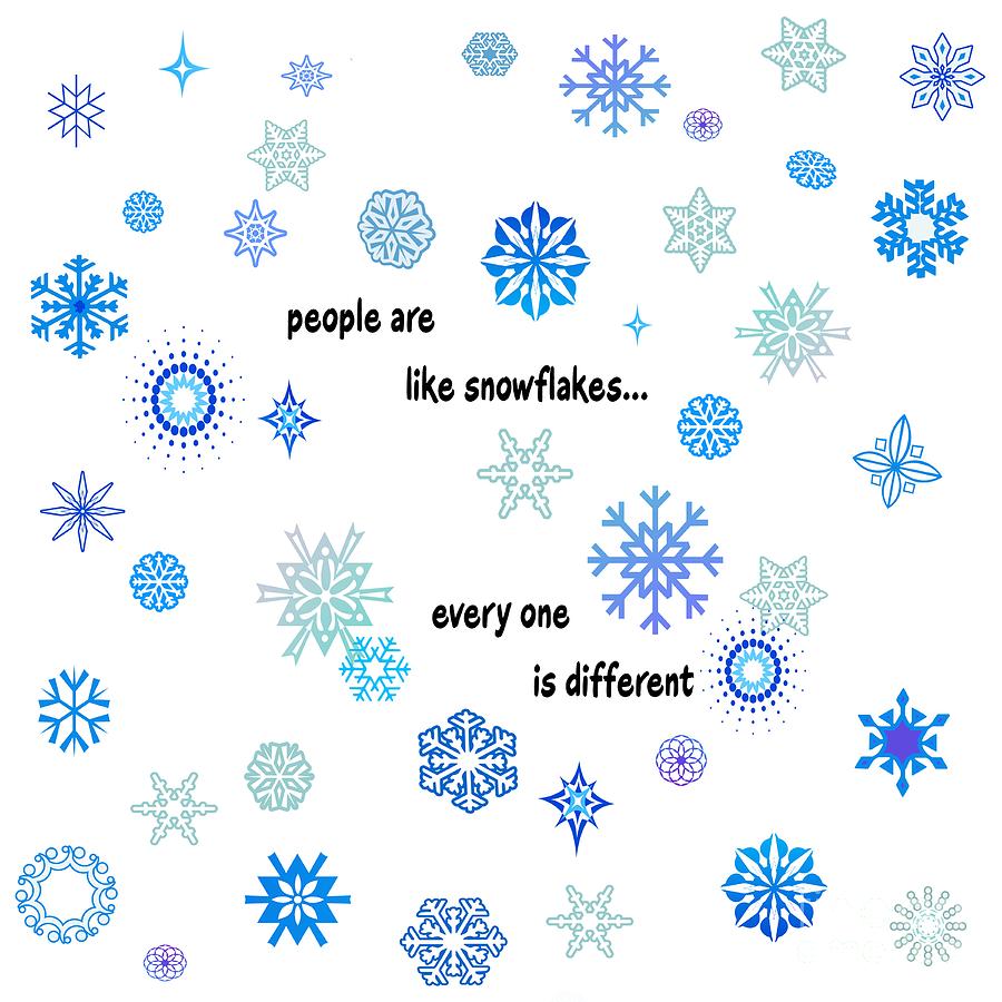 Christmas Digital Art - Snowflakes 3 by Two Hivelys
