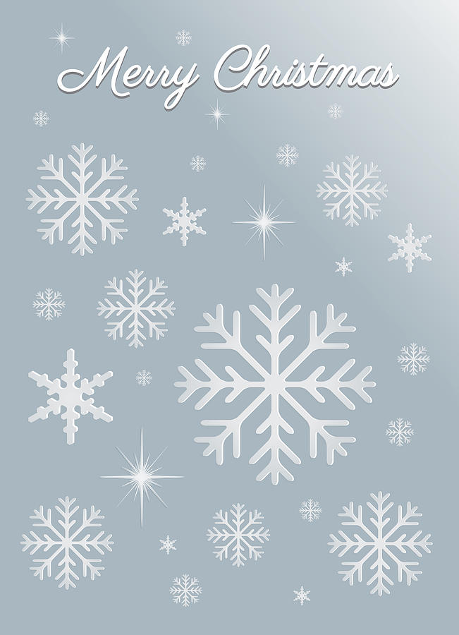 Snowflakes Christmas Greeting Card Digital Art by Serena King